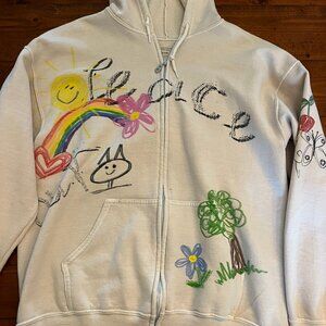 Urban Outfitters graphic zip-up hoodie